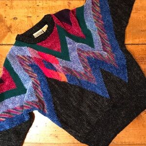 Vibrant Chevron Batwing Sweater